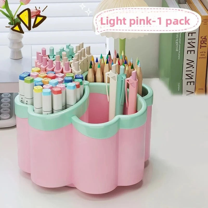 Desktop Storage Organizer — 4 Large Compartments for Office Supplies