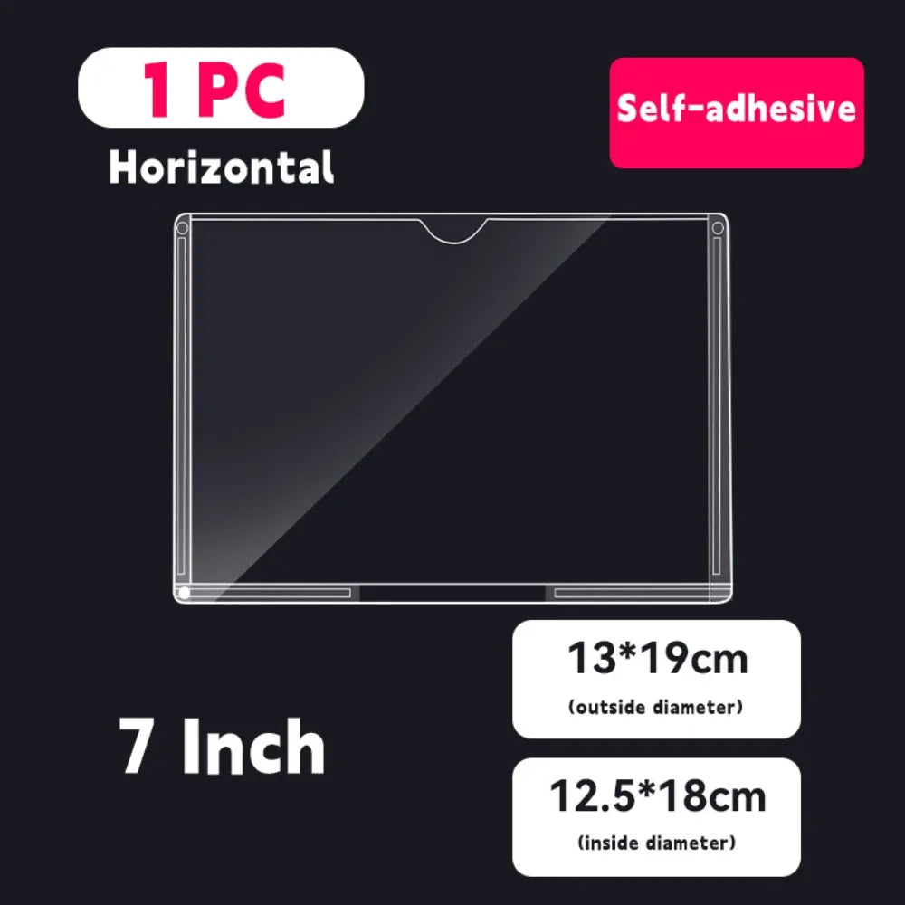 Clear Acrylic Label Holder — Self-Adhesive Sign Display for Shelves