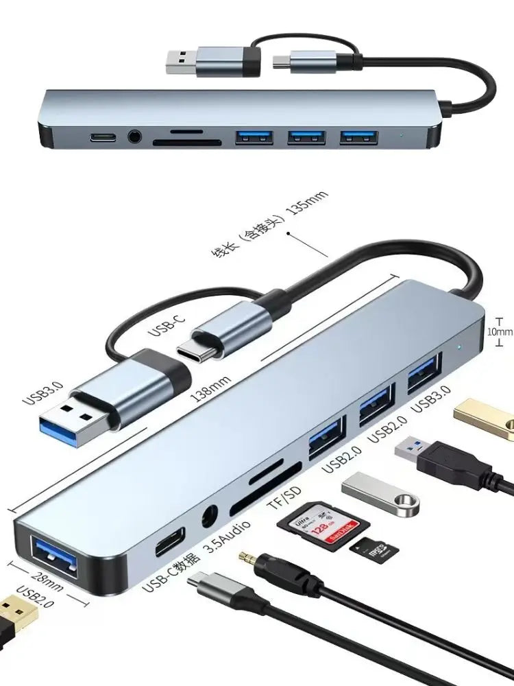 3-in-1 USB-C Multiport Hub — High Speed Data & 4K HDMI Connectivity