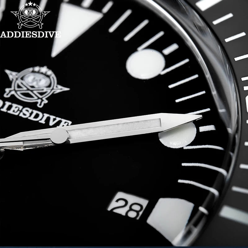 ADDIESDIVE Luxury Men's Diver Watch — Ceramic Bezel & Luminous Quartz