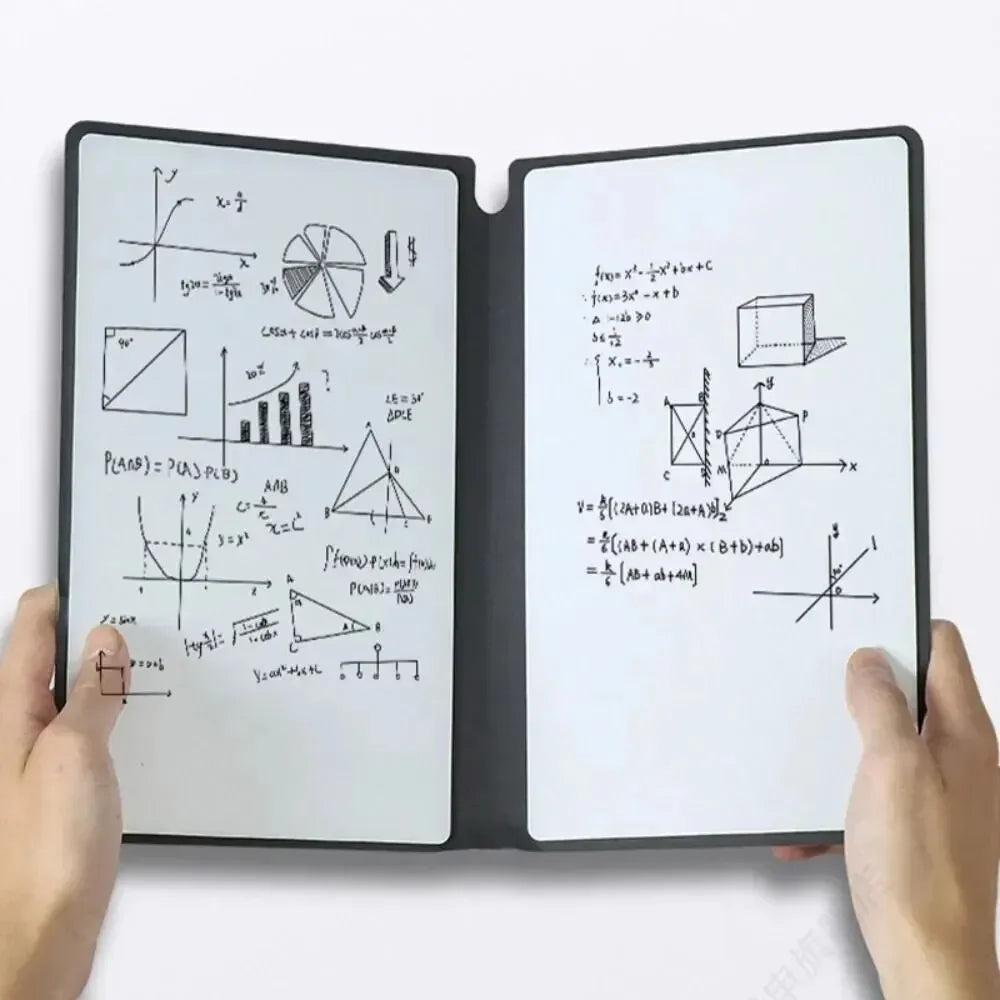Reusable Whiteboard Notebook Set — Portable Weekly Planner with Leather Cover