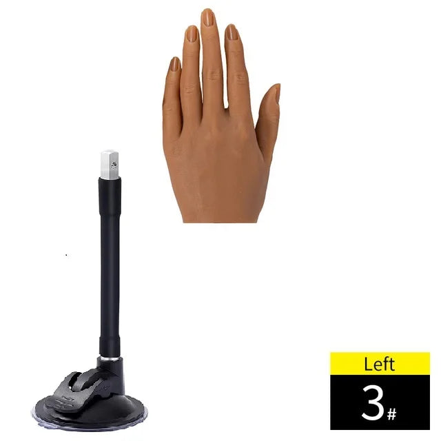 Zishine Nail Practice Hand Model — Realistic Silicone Mannequin with Stand