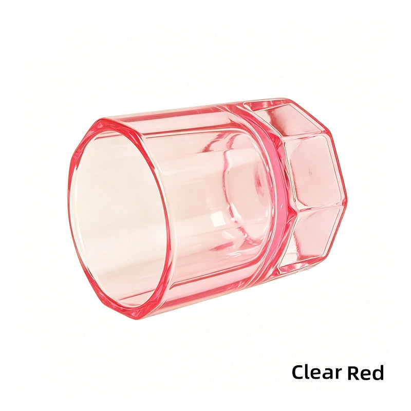 myaokue-up Octagonal Nail Art Cup — Crystal Liquid Container for Monomer