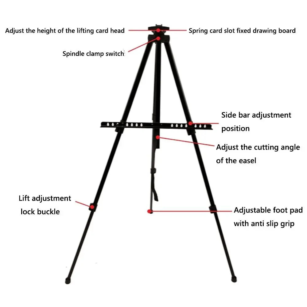 Adjustable Sketching Easel — Portable Art Display Stand for Drawing