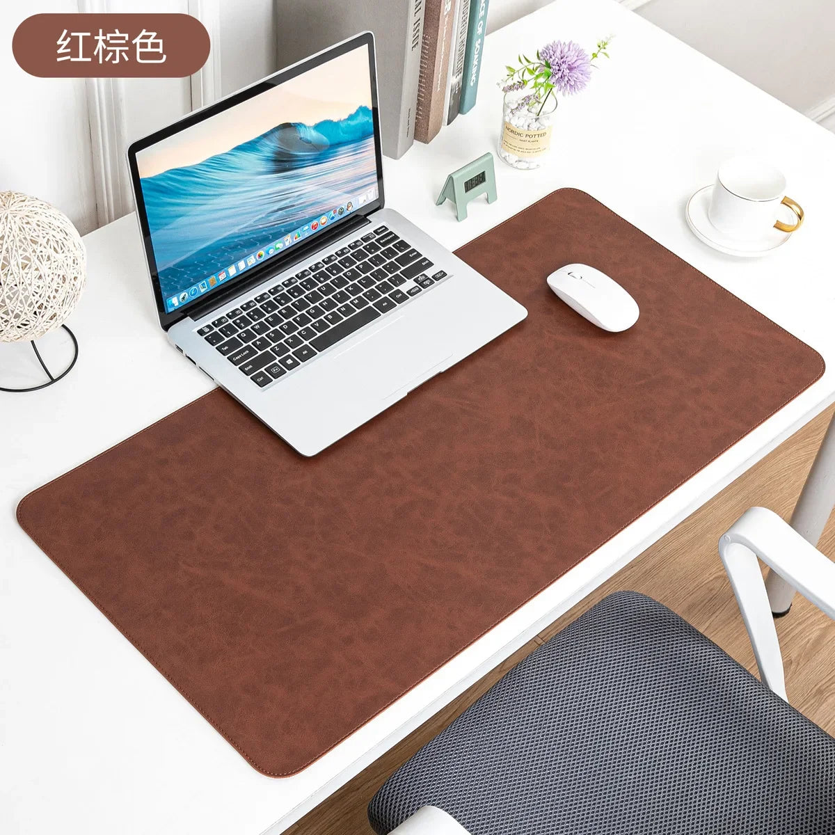 xummen Waterproof PU Leather Desk Pad — Large Non-Slip Computer Mat