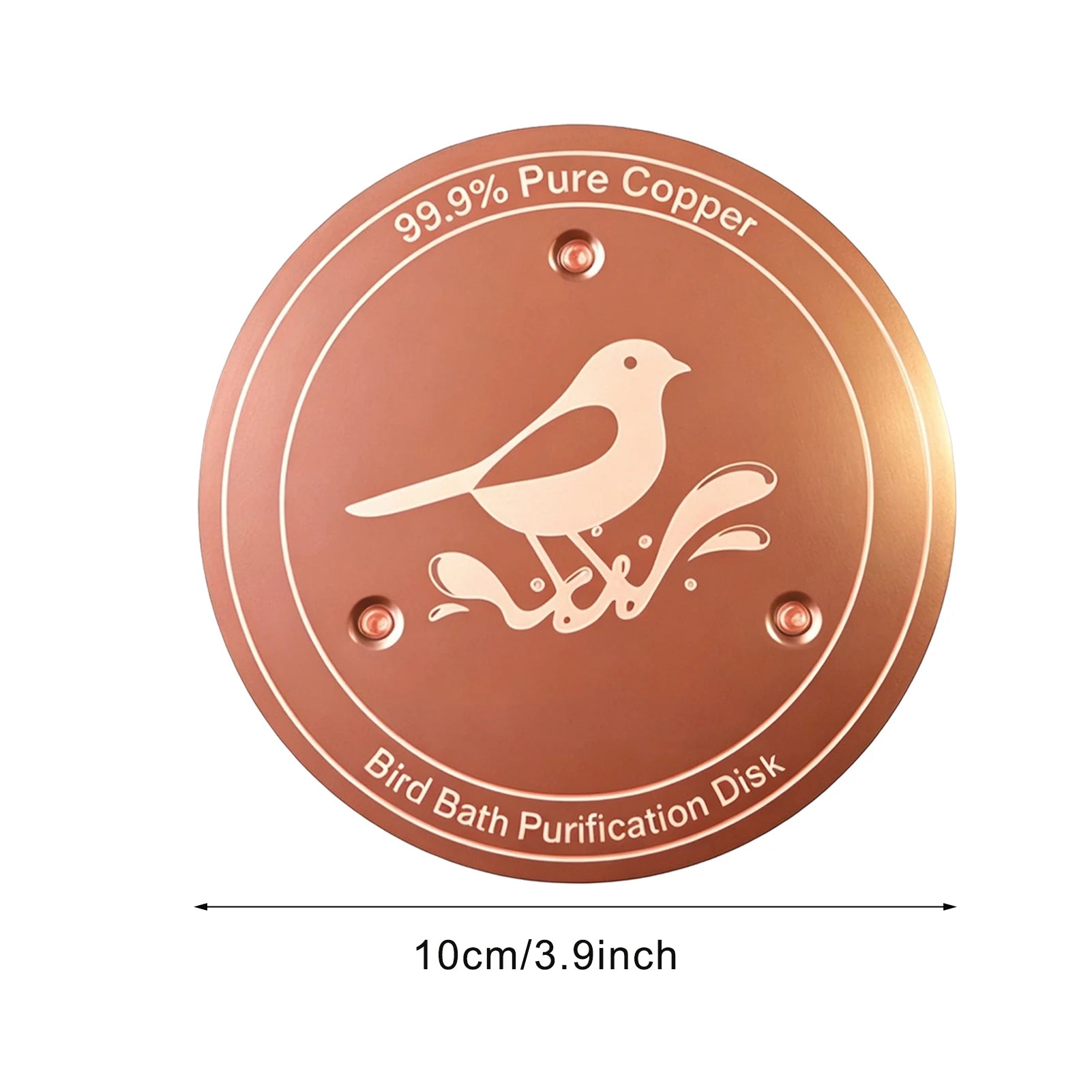 Copper Bird Bath Purifier Disk — Stable Outdoor Water Cleaner