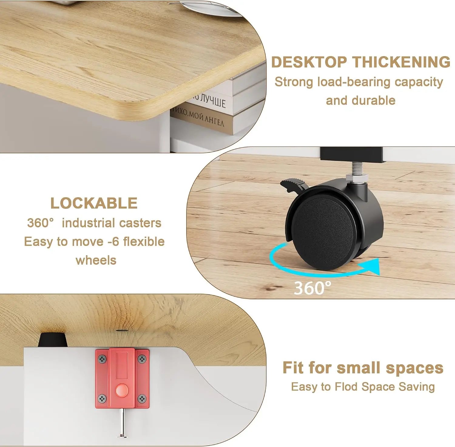 Garvee Modern Drop Leaf Dining Table — Extendable Space-Saving Design