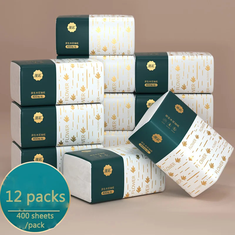 Soft Virgin Wood Pulp Paper Towels — Multi-Layer Household Napkins