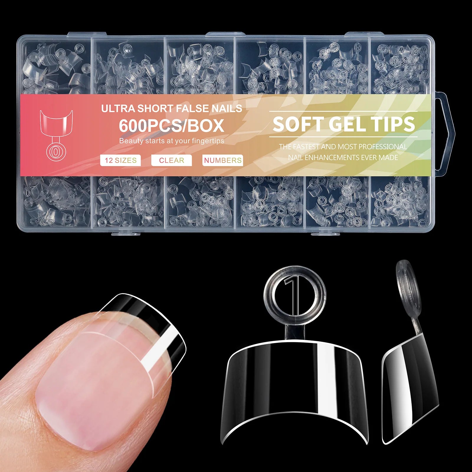 naildazzling Ultra Short French Press On Nails — Resin Manicure Tips for Home DIY
