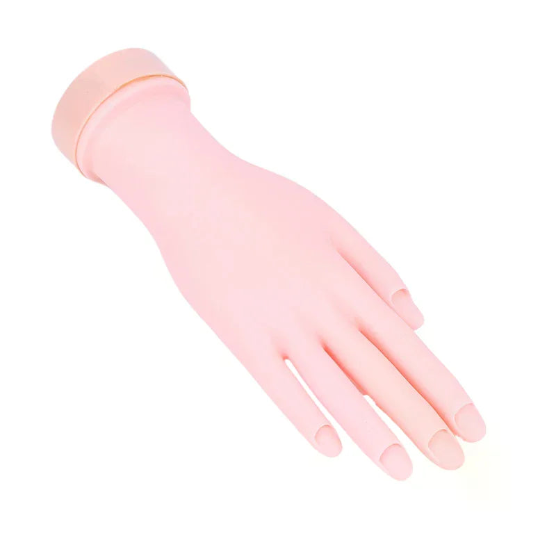 Nail Art Training Practice Hand — Realistic Silicone Manicure Tool