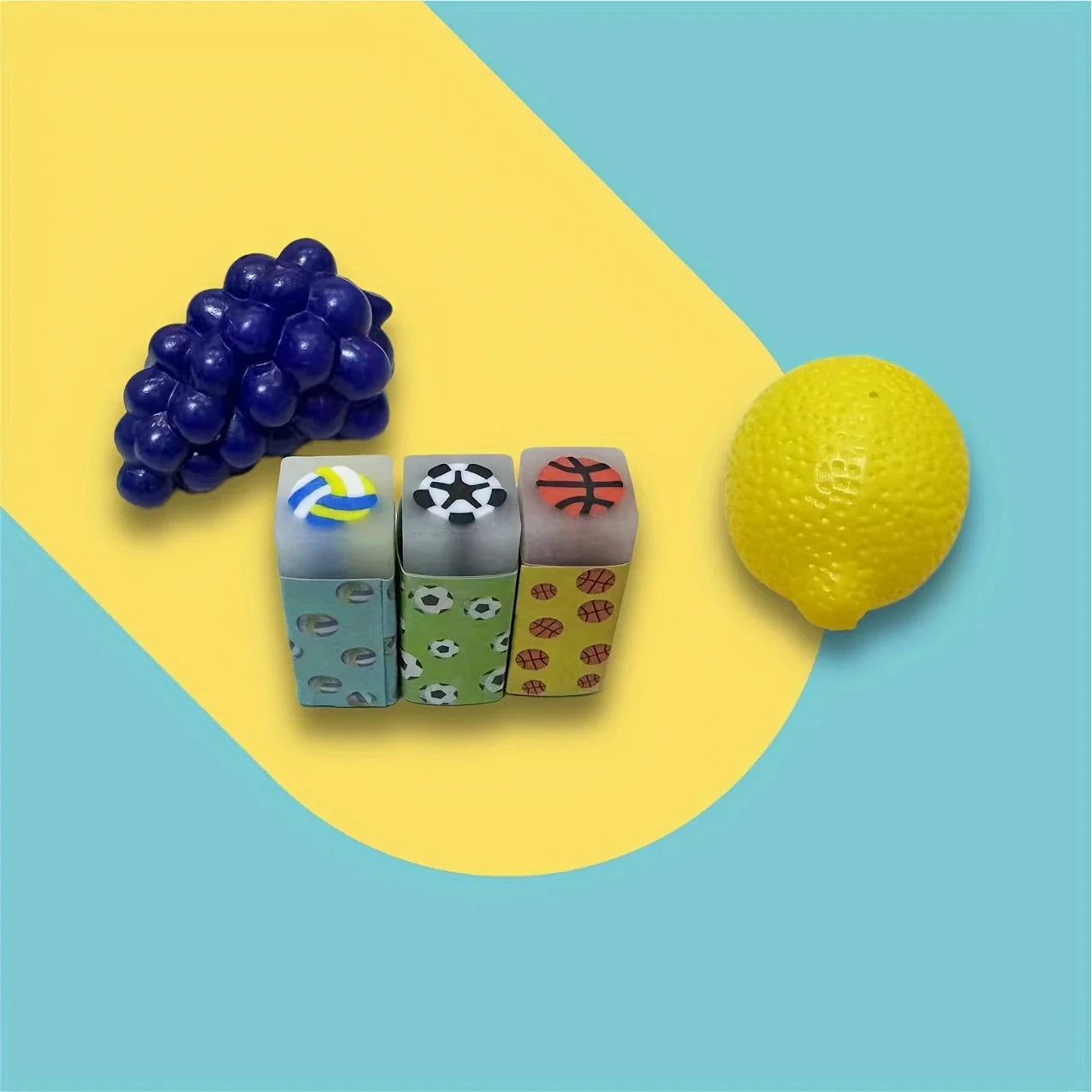 Sport Ball Shaped Erasers — 10-Piece Set for Classroom Rewards