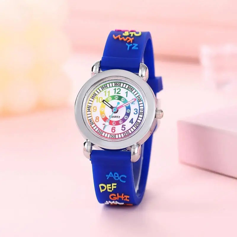 DENTON SIDPEGA Alphabet Text Silicone Watch — Fashionable Quartz Timepiece