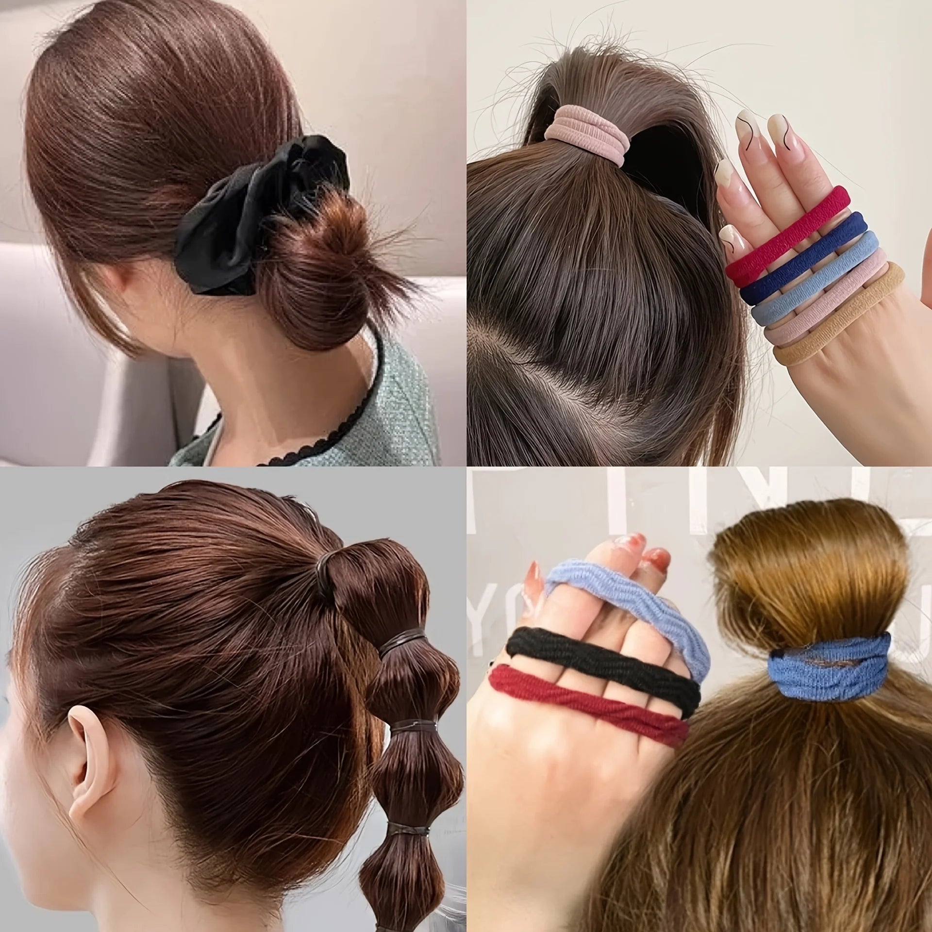 Xihui Women's Hair Accessory Set — 1109pc Elastic Scrunchies and Ties
