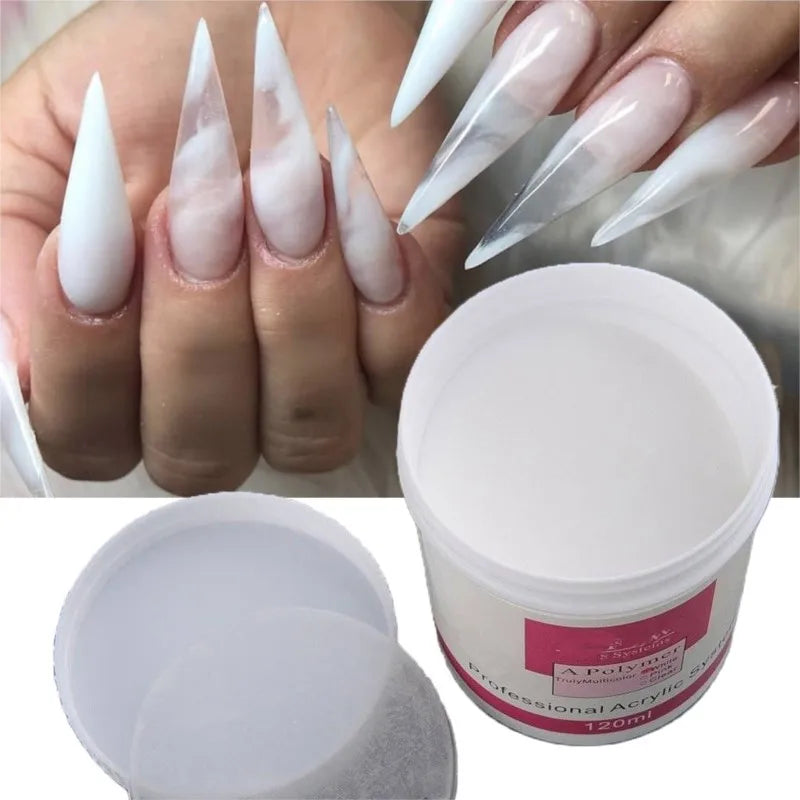 HotPress Acrylic Nail Powder — Professional Crystal Clear Polymer for DIY Art