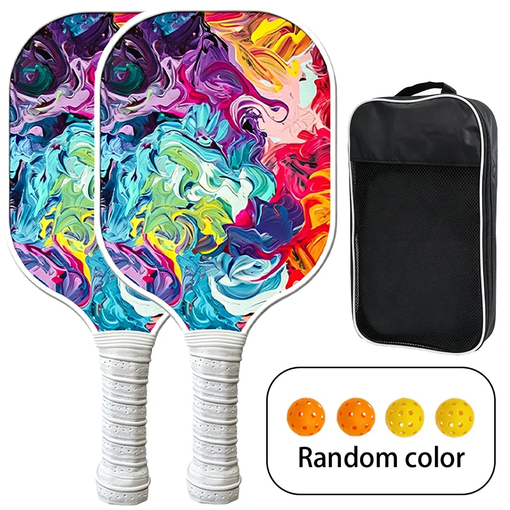 Pickleball Paddle Complete Set — Beginner Training Kit with 2 Rackets & 4 Balls