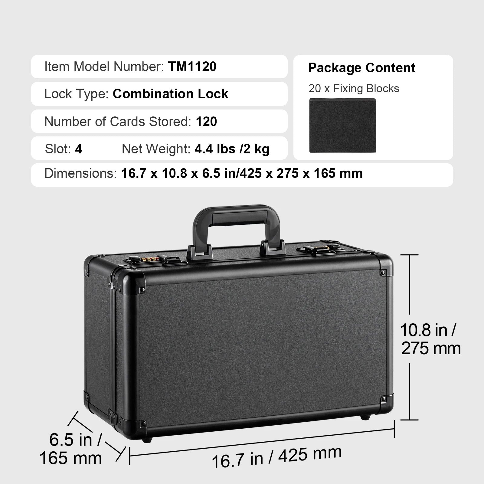 SucceBuy Graded Card Storage Box — Secure Lockable Collector Case