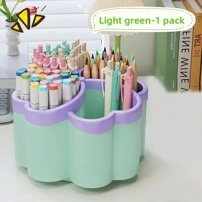 Desktop Storage Organizer — 4 Large Compartments for Office Supplies