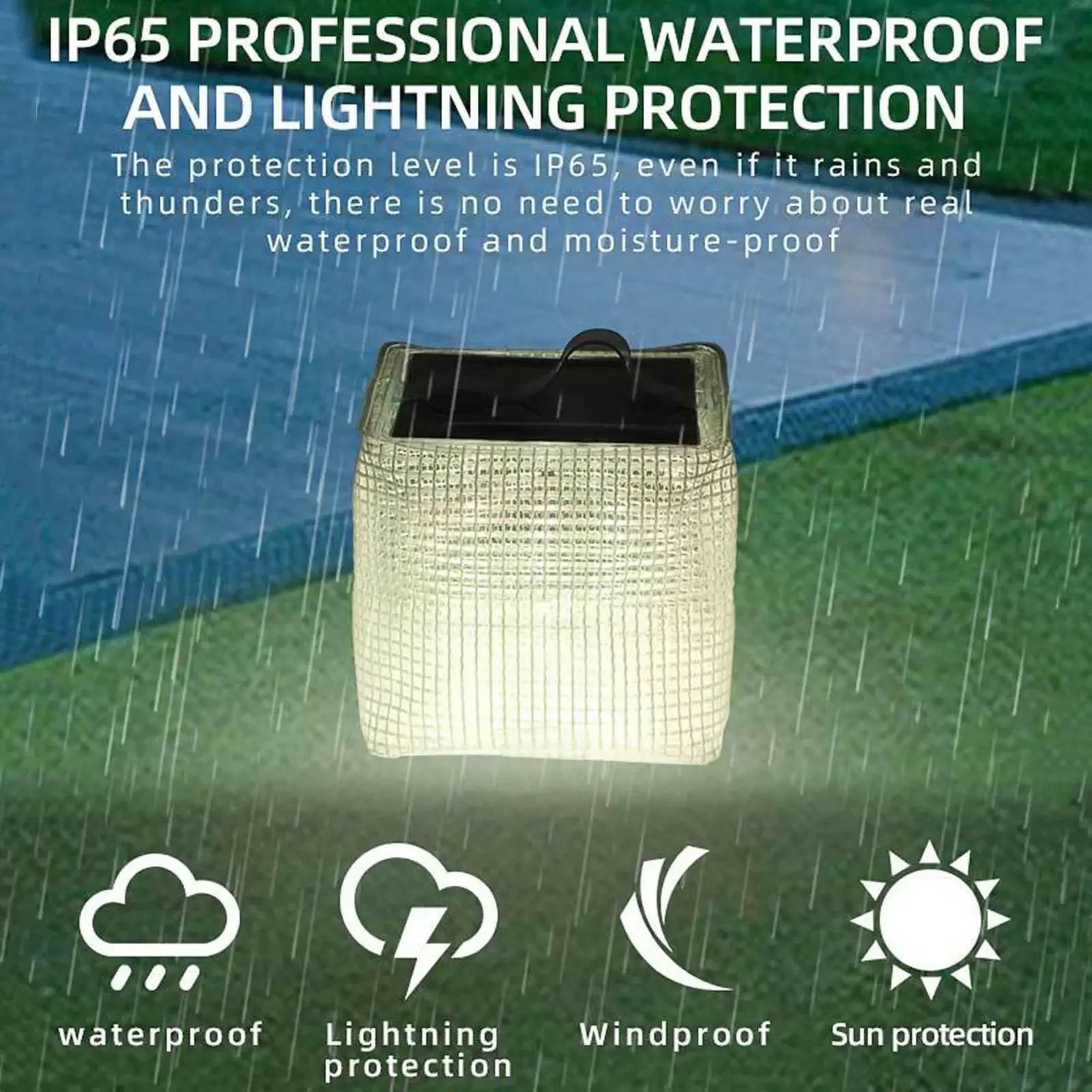 HOMEFISH Solar Camping Light — Portable Inflatable Lantern for Outdoor Adventures
