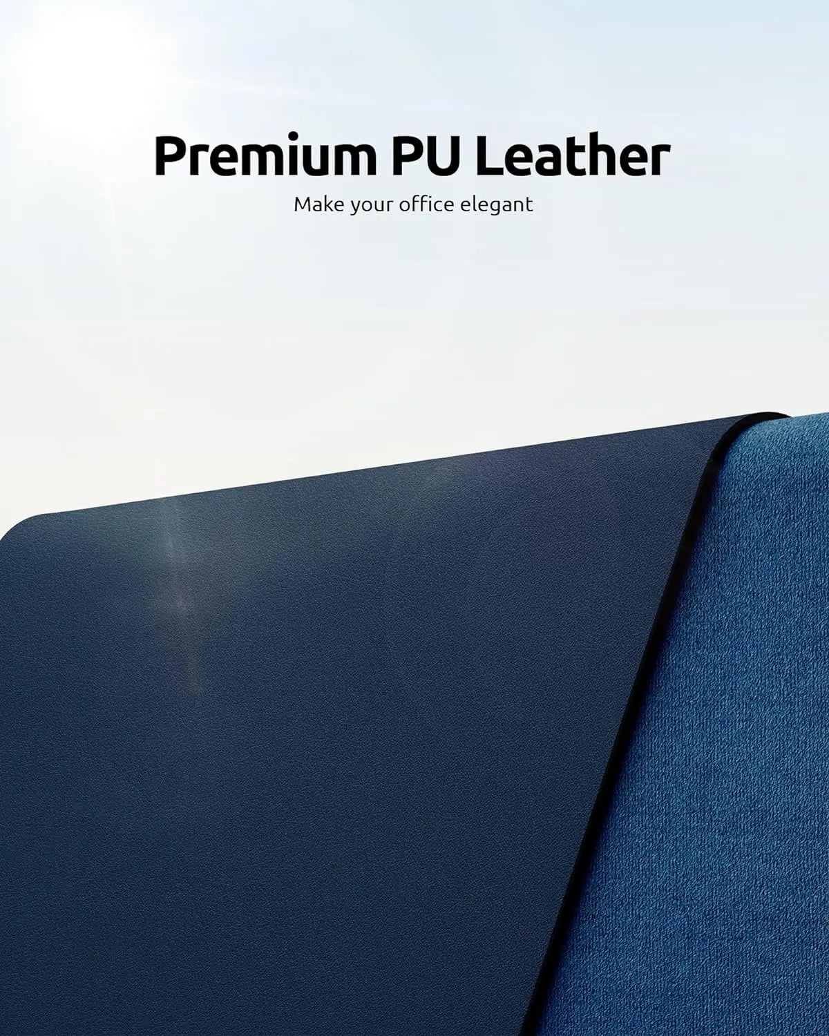 YSAGi Leather Desk Mat — Large Waterproof Office Desk Pad