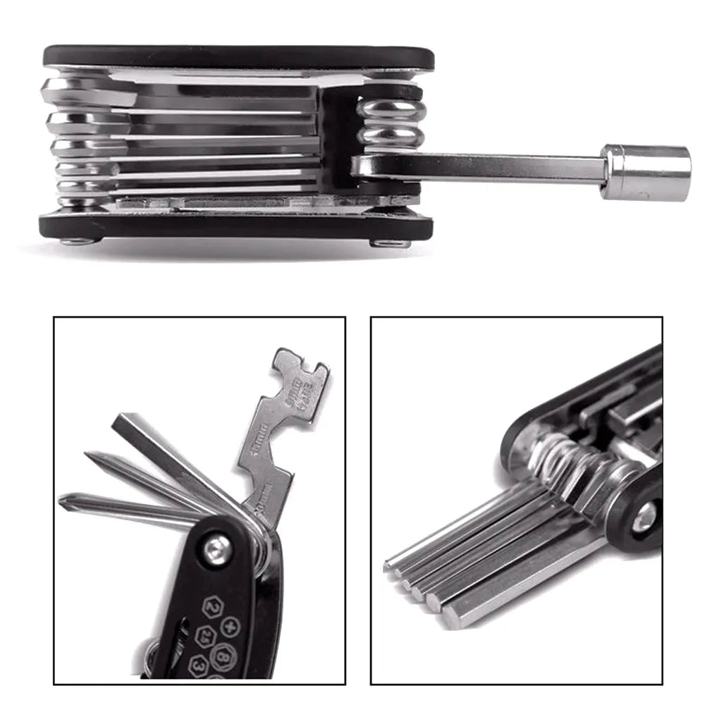 DAYFULI Bicycle Repair Tool Kit — 16-in-1 Multi Tool Set for Road and Mountain Bikes