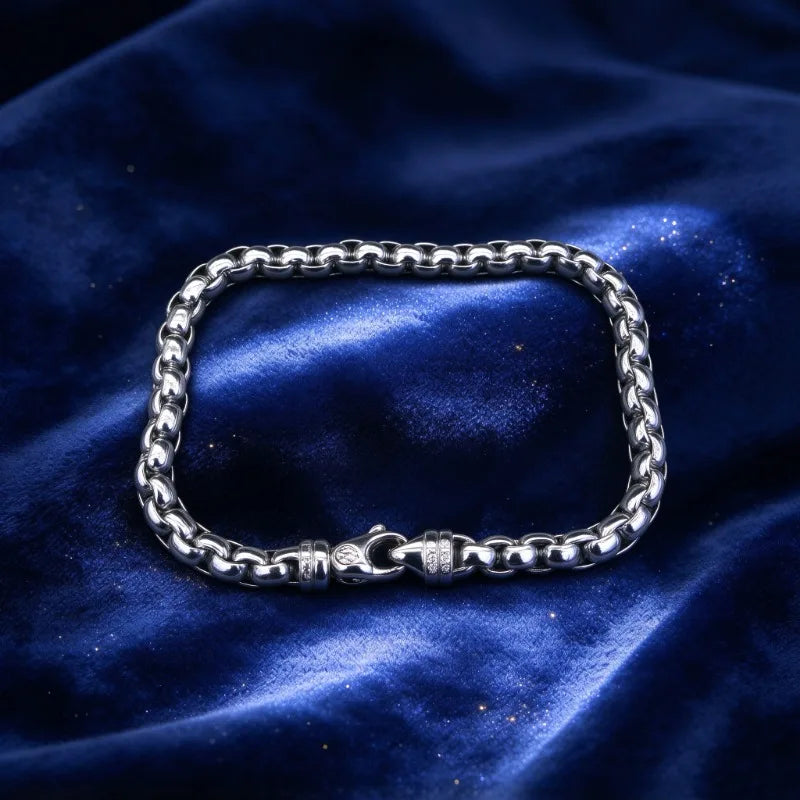 Gold and Silver Dual Color Intertwined Bracelet — Twisted Link Bangle