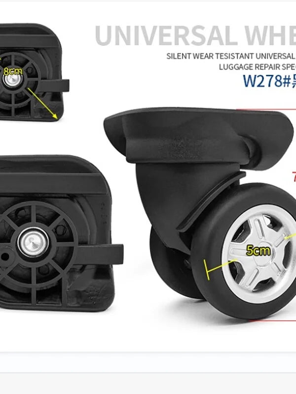 Universal Suitcase Replacement Wheels — Durable Luggage Repair Kit