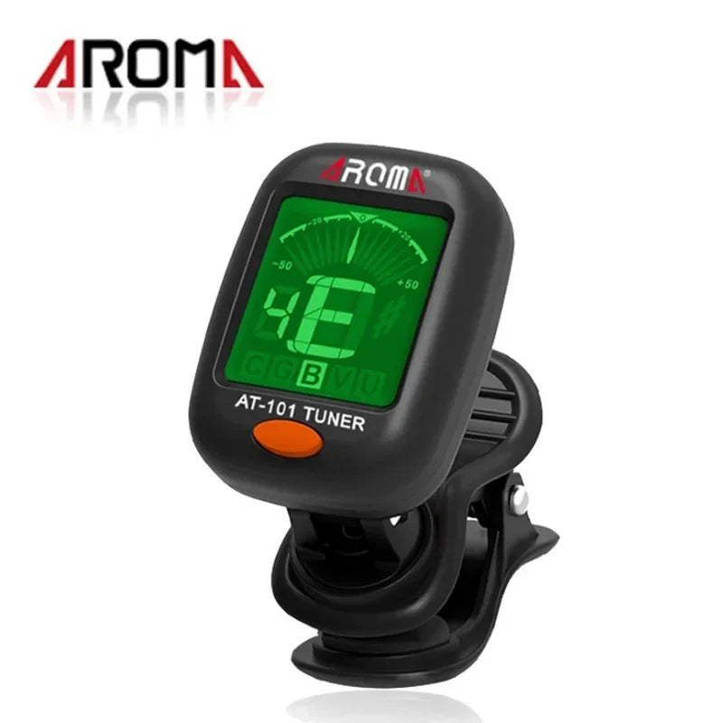 Professional Clip-On Guitar Tuner — Accurate Chromatic Digital Tuner for Ukulele