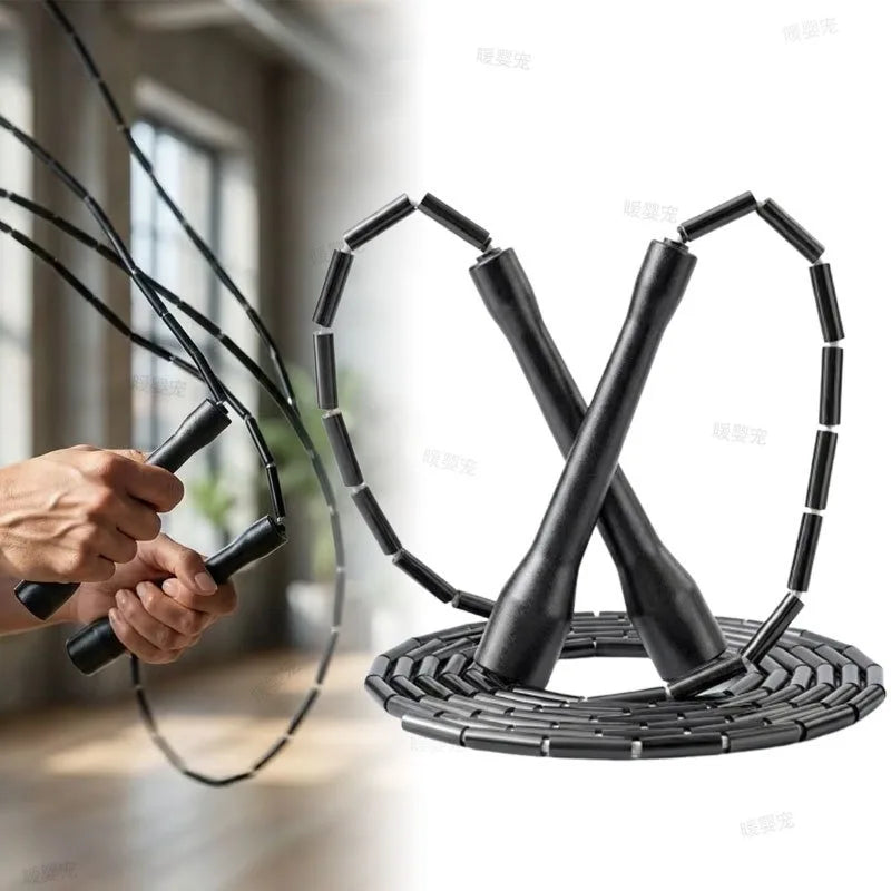 Beaded Segmented Jump Rope — Cardio Training Equipment for Fitness