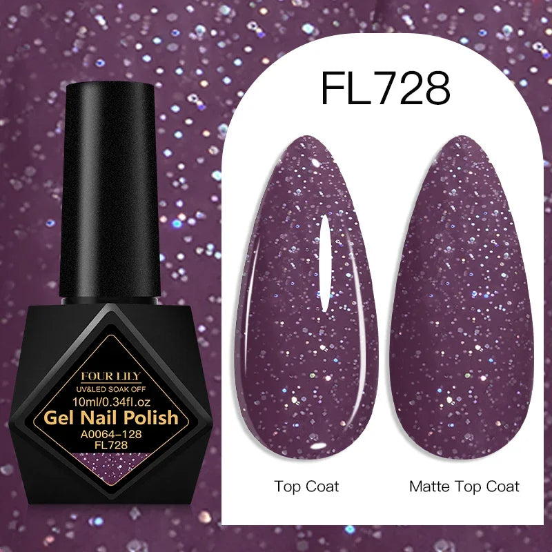 Four Lily Gel Nail Polish — Long Lasting Semi-Permanent Manicure Set