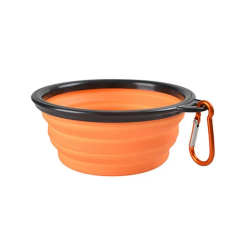 Collapsible Pet Food Bowl — Portable Silicone Travel Dish for Dogs and Cats