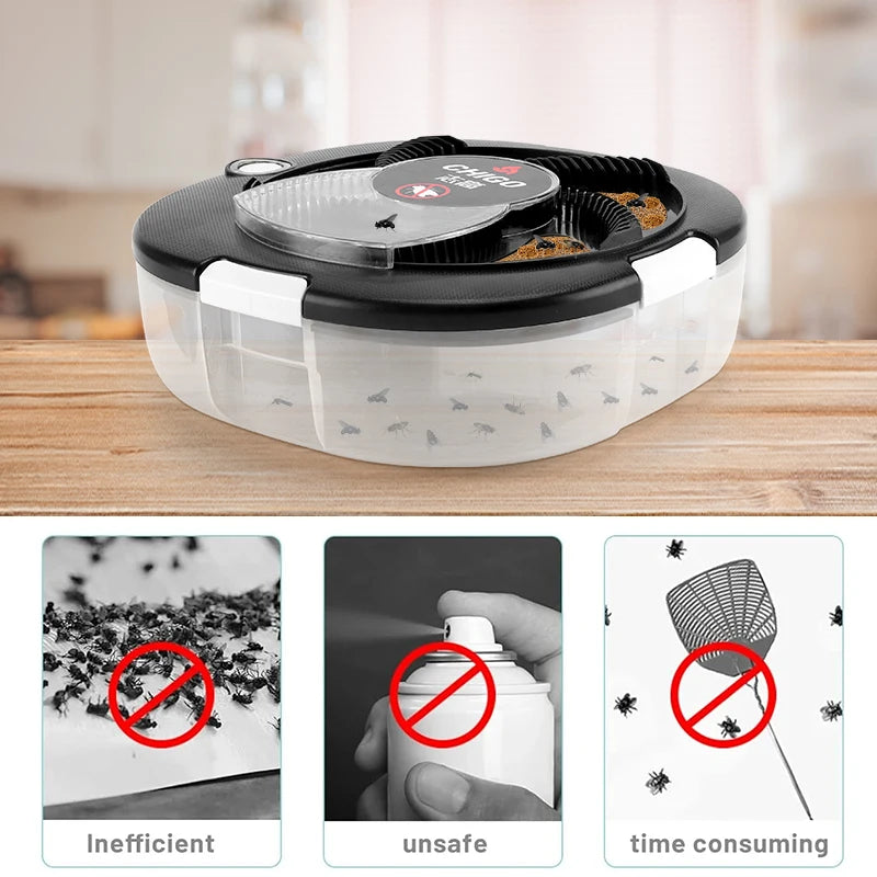 Electric Fly Trap — Rechargeable Indoor and Outdoor Insect Catcher