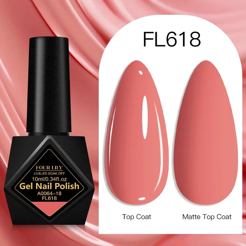 Four Lily Gel Nail Polish — Long Lasting Semi-Permanent Manicure Set