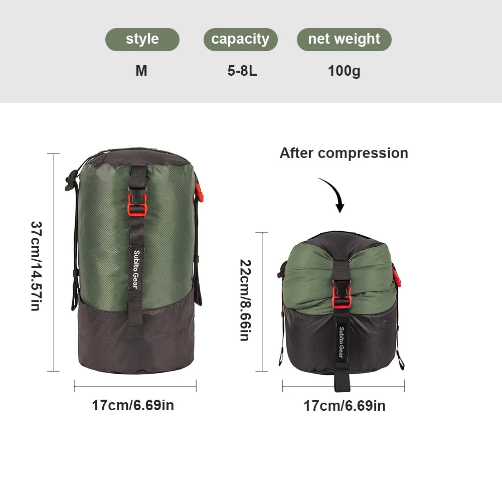 Ultralight Compression Stuff Sack — Water-Resistant Gear Organizer