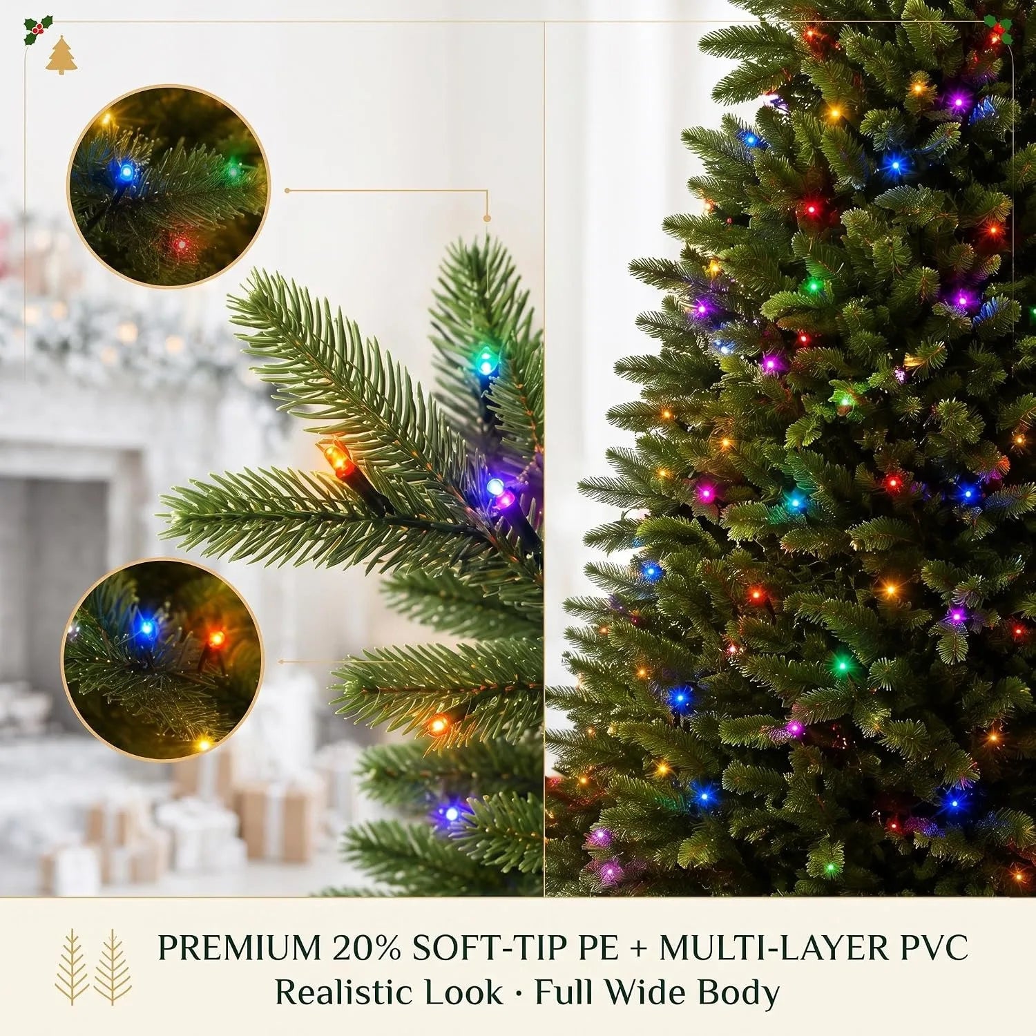 ANIXOL Artificial Christmas Tree — Full Layered Profile for Holiday Decor