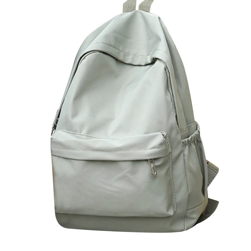 Women's Casual Nylon Backpack — Large Capacity School Rucksack