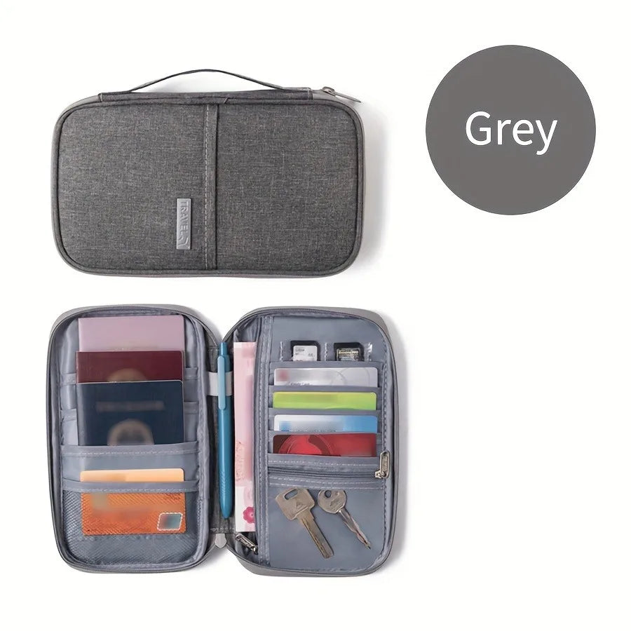 Portable Travel Passport Holder — Multi-Functional Document Organizer