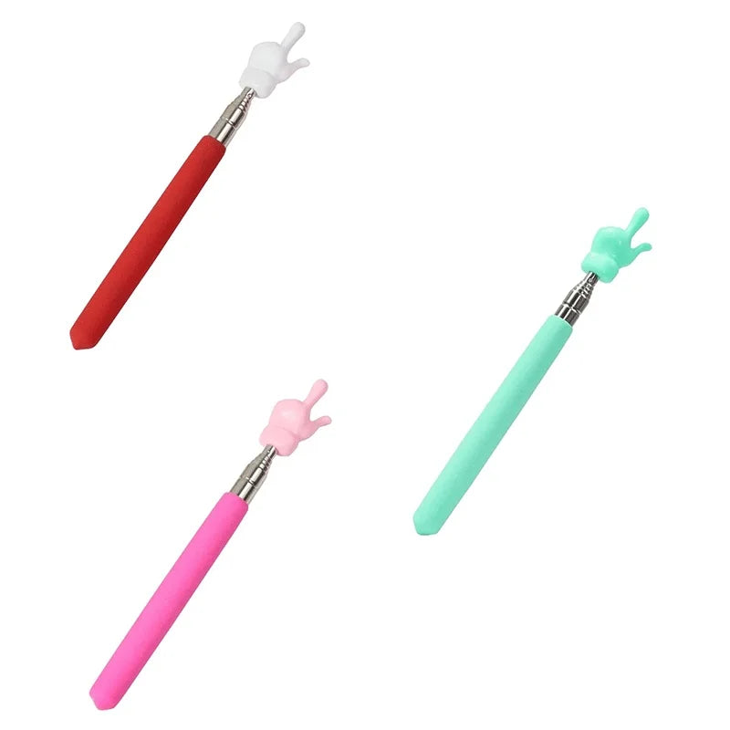 Retractable Stainless Steel Teacher Pointer — Telescopic Classroom Teaching Stick