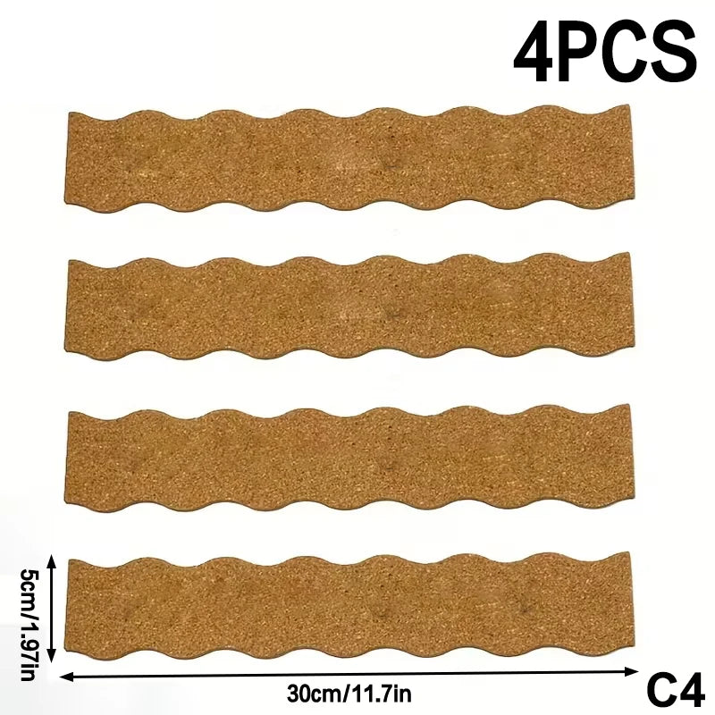 Self-Adhesive Cork Board Strips — Wall Organizer for Photos and Notes
