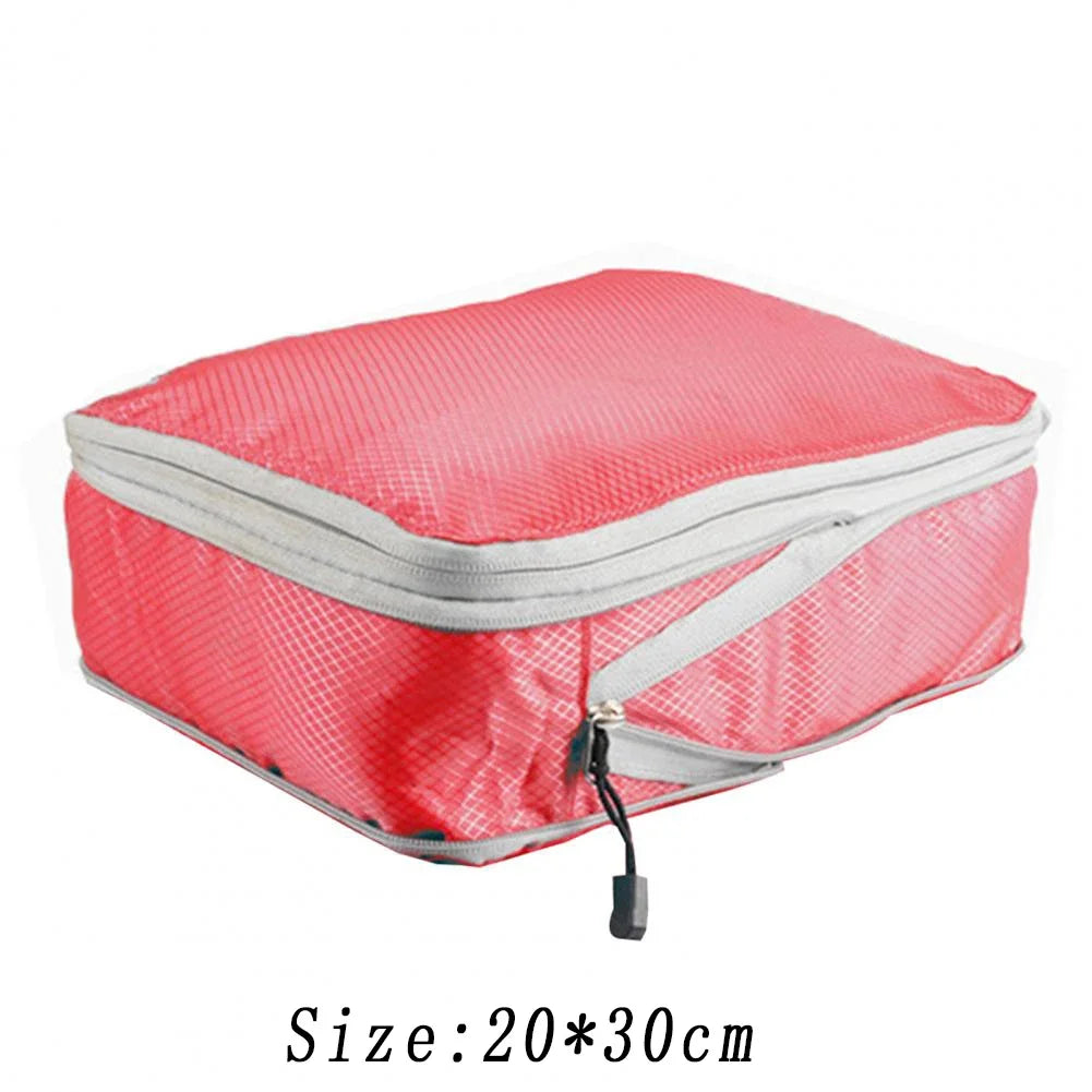 Compression Packing Cubes — Space-Saving Travel Organizers, Waterproof Nylon