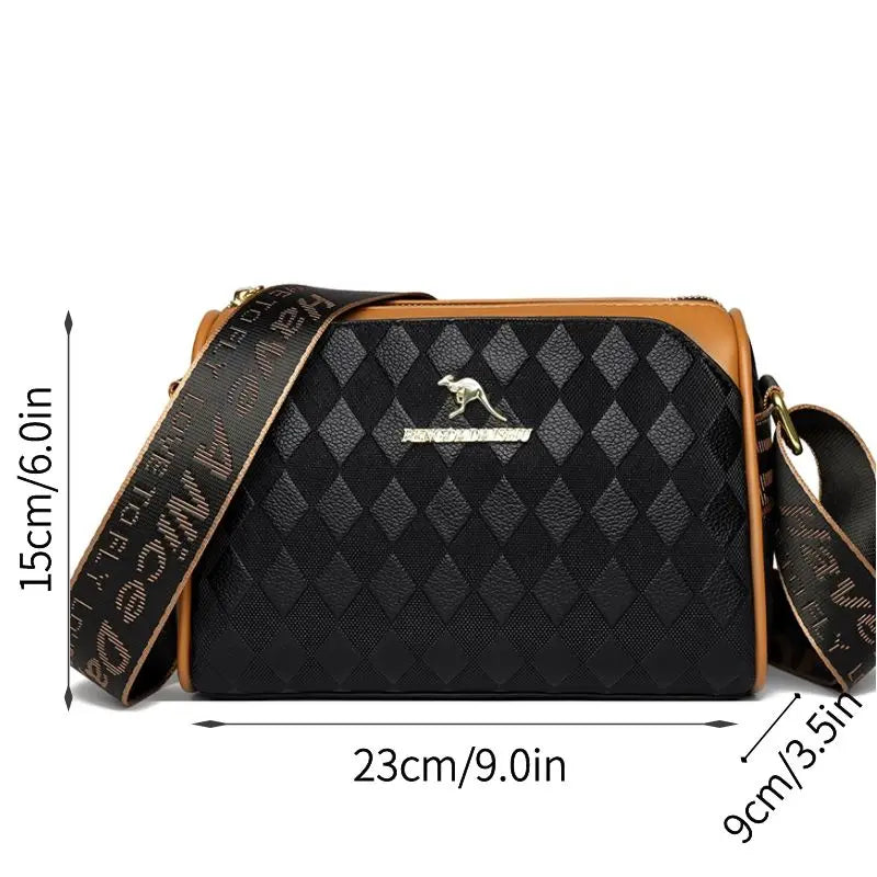 Women's Plaid Crossbody Bag — Stylish Underarm Messenger Purse