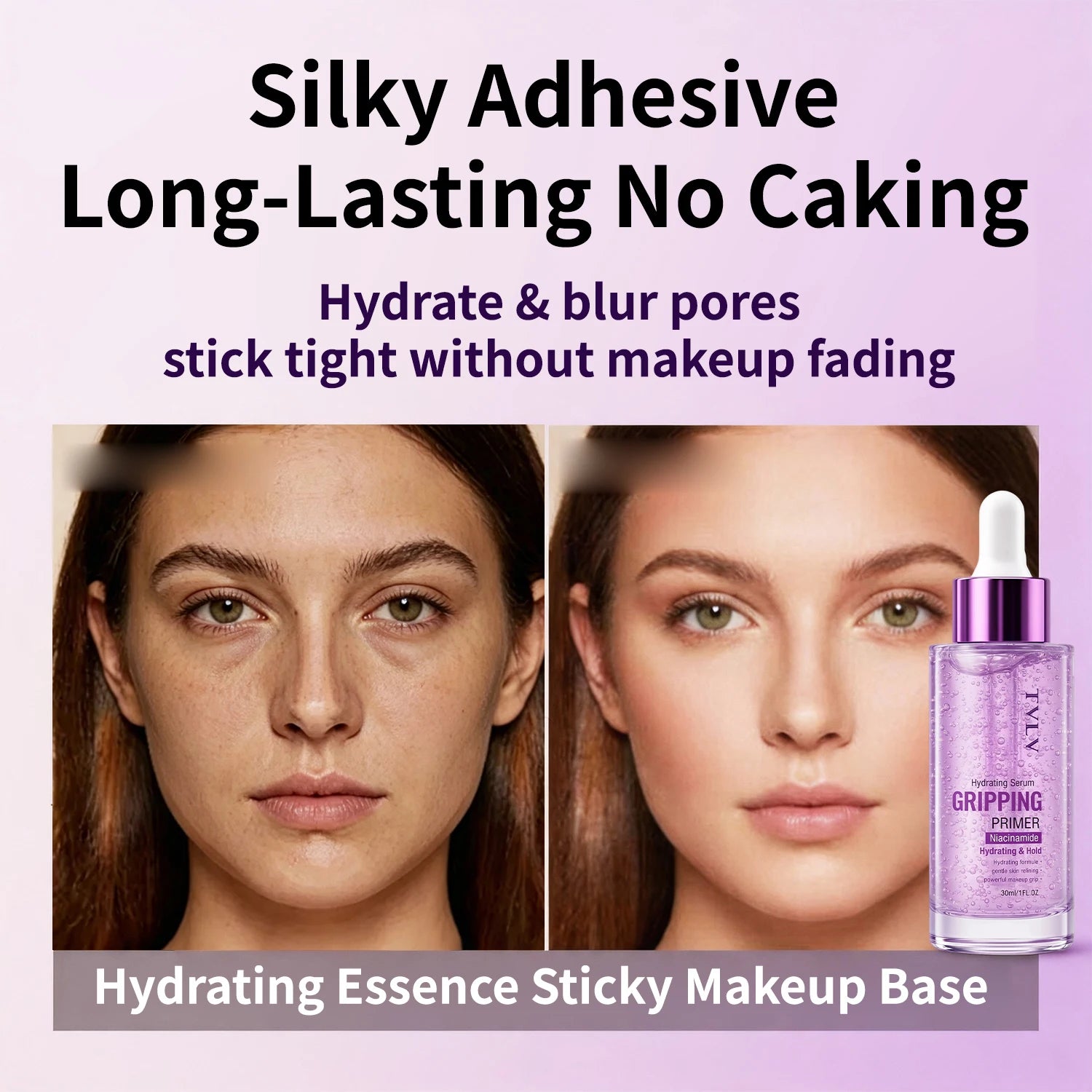Hydrating Serum Gripping Primer — Waterproof Makeup Base for Natural Finish