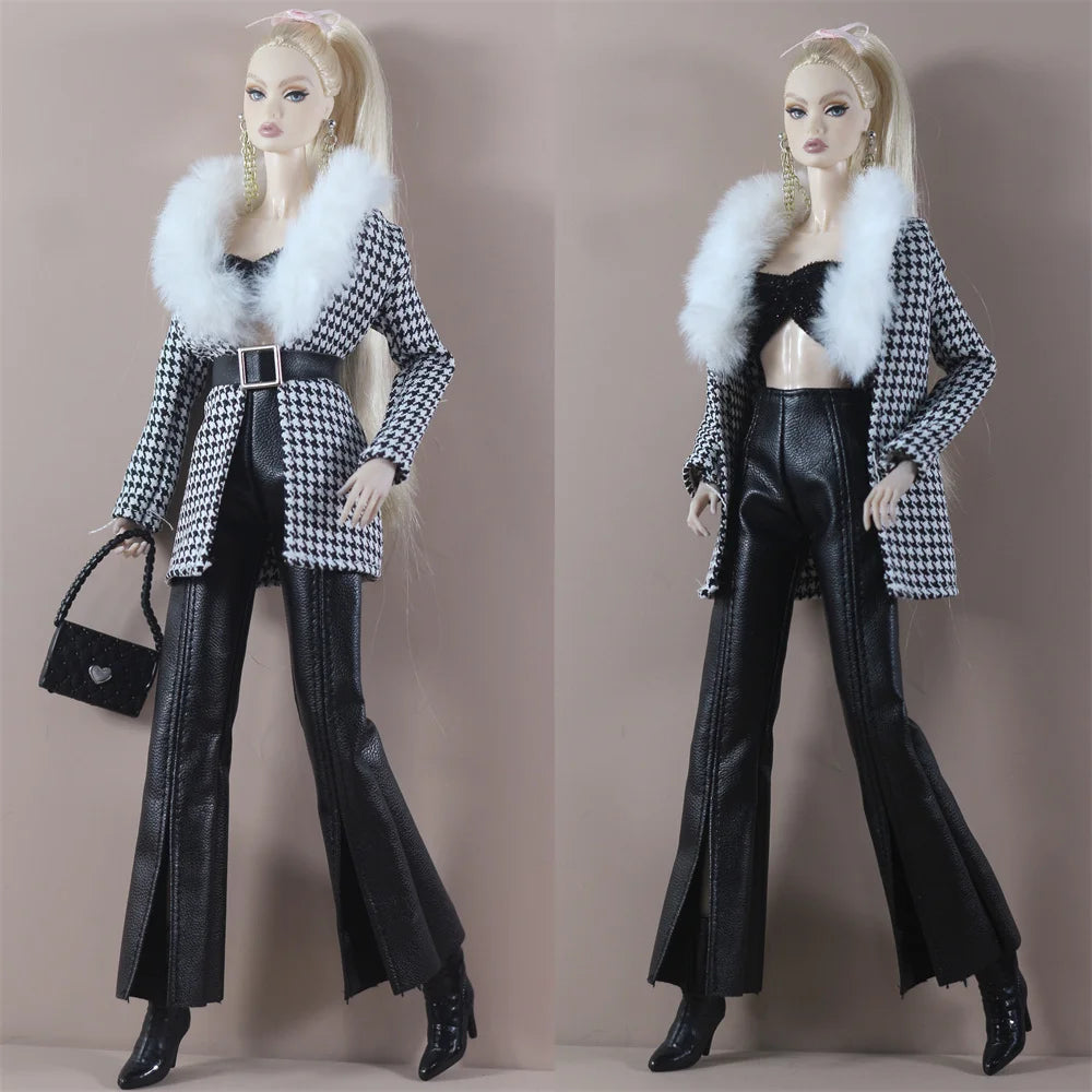Handmade Doll Outfit Overcoat — Fashionable Accessory Set for 11.5 Inch Dolls