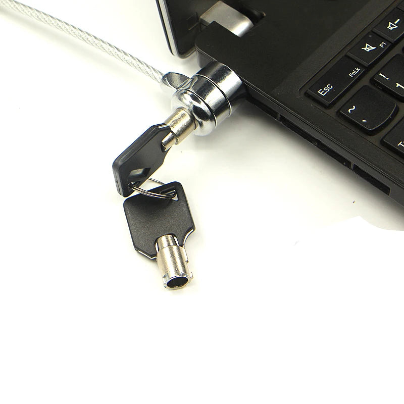 WYMECT Universal Laptop Security Lock — Anti-Theft Steel Cable with Keys