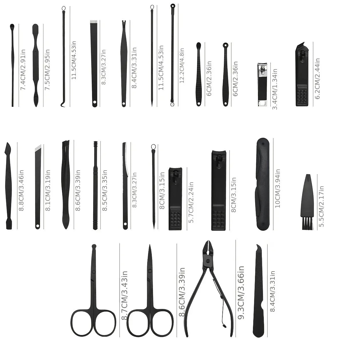 OLOEY Professional Manicure Set — Stainless Steel Nail Care Kit with Case