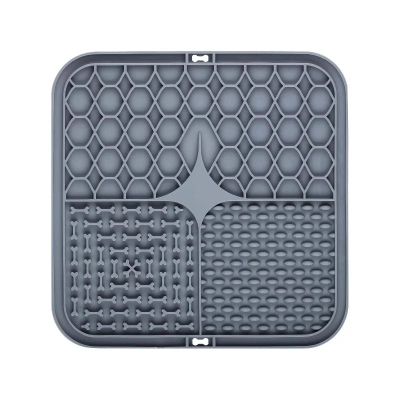 Silicone Pet Lick Mat — Slow Feeder and Bath Time Distraction Tool