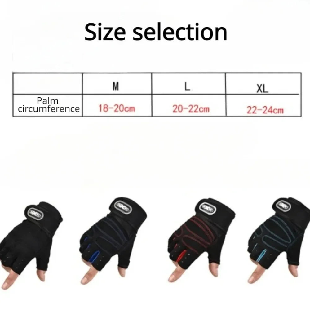 Half Finger Sports Gloves — Non-Slip Wrist Support for Gym & Cycling