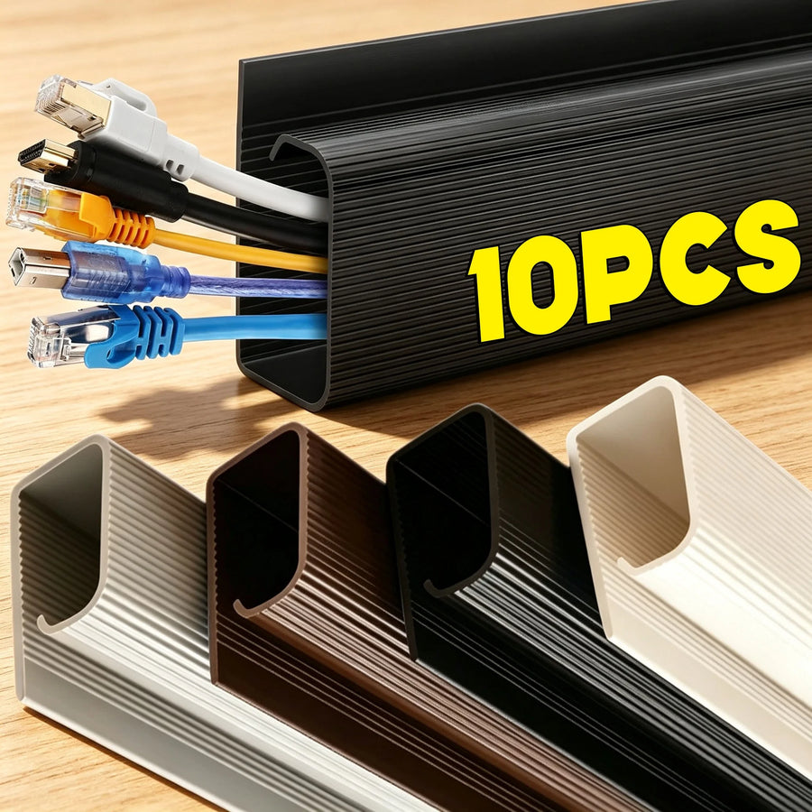 Under Desk Cable Management Kit — Cord Organizer for Home and Office