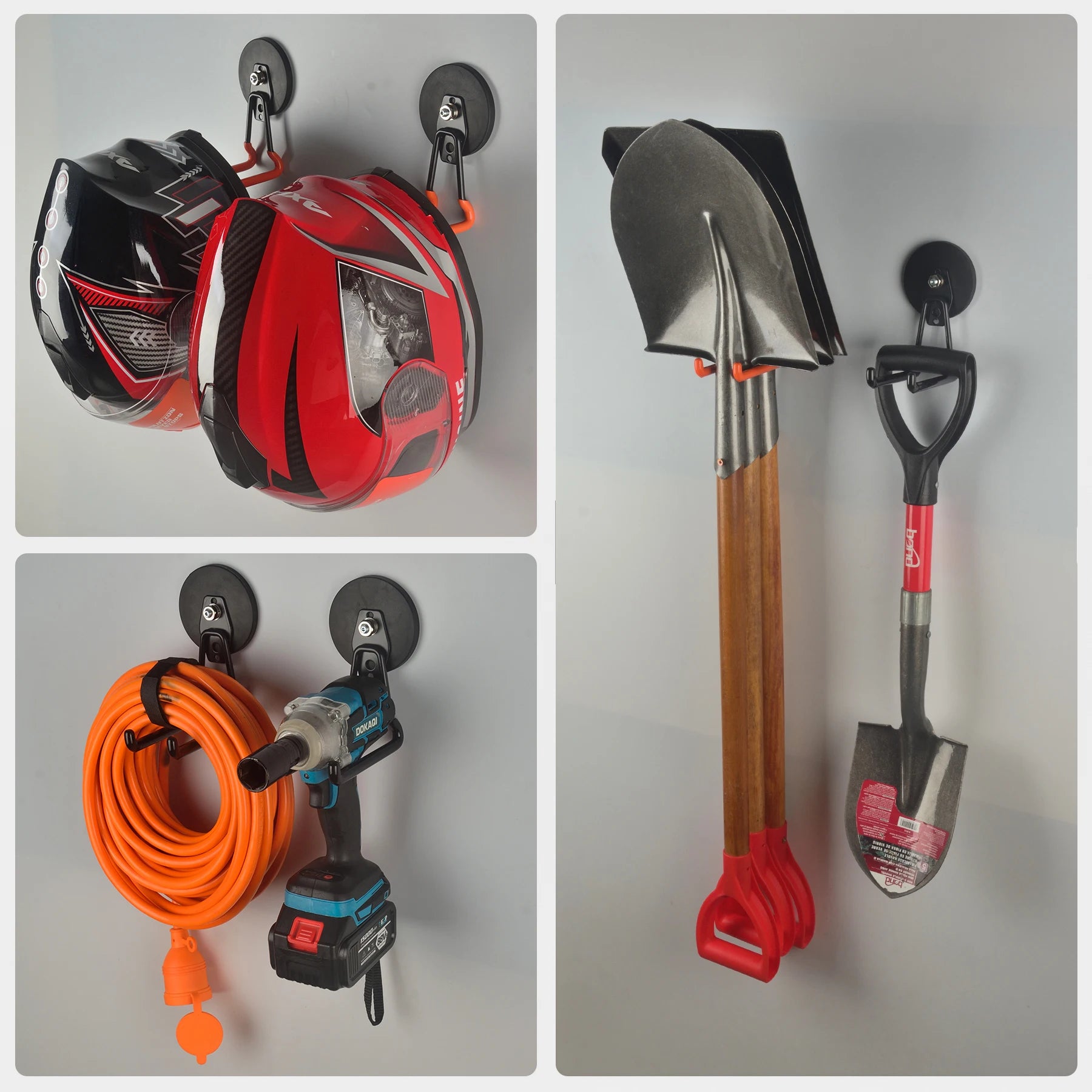 Heavy-Duty Magnetic Double Hooks — Anti-Scratch Tool & Garden Organizer