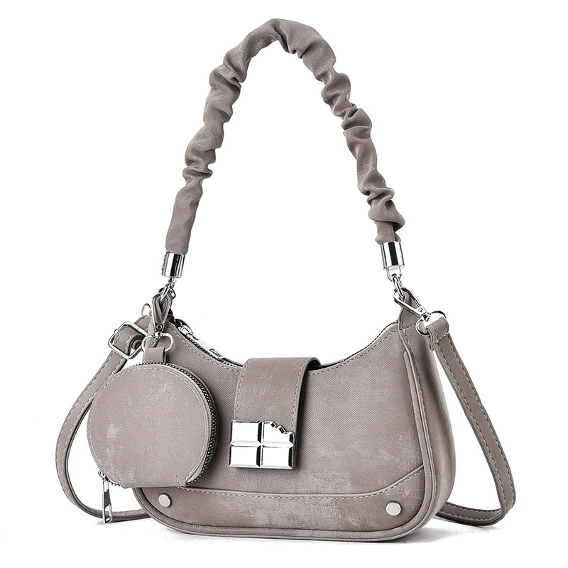 YaLePuck PU Leather Tote Bag — Large Capacity Shoulder Handbag
