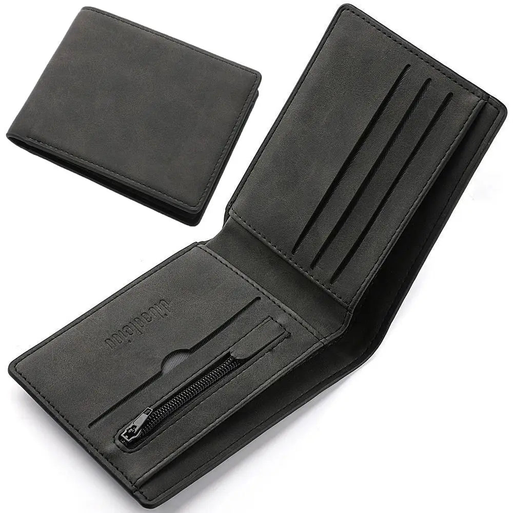 ISKYBOB Leather Money Clip Wallet — Slim Multifunctional Card Holder